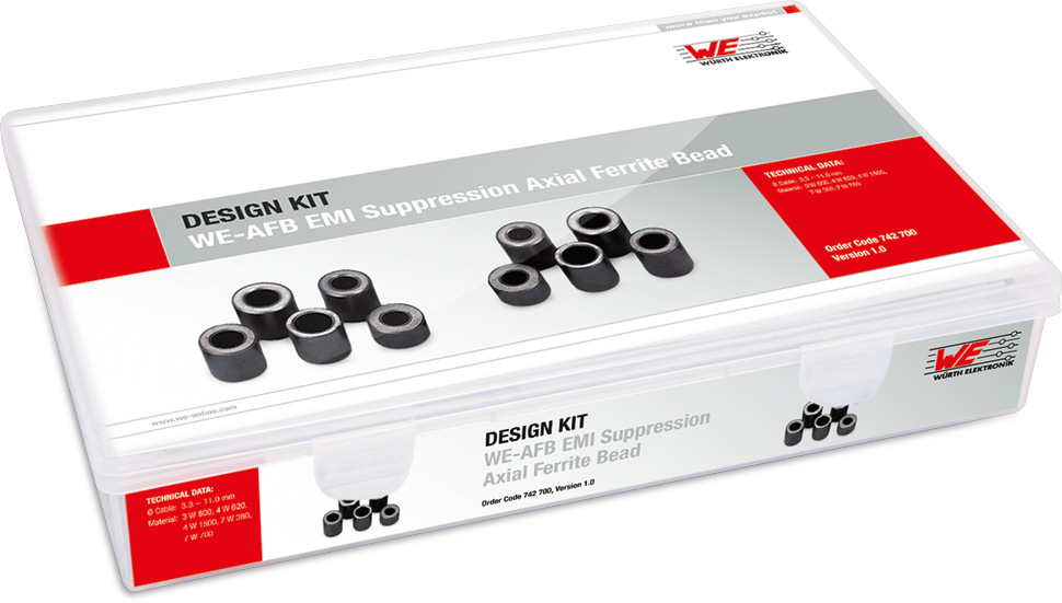 Design Kit WEAFB EMI Suppression Axial Ferrite Bead Passive